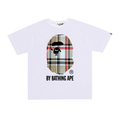 White Burb3rry B@pe Shirt